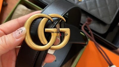 #신공장 구찌 GUCCI GG 마몬트 블랙 벨트 3CM ☆☆☆☆☆