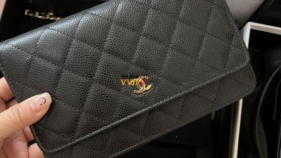 #신공장 샤넬 CHANEL 클래식 WOC 금장 캐비어 AP0250 검수사진✔ ☆☆☆☆☆