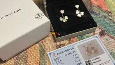 #18k+다이아몬드비밀공장 반클리프앤아펠 Aan Cleef & Arpels 스위트 알함브라 에퓌야쥐 이어링 귀걸이 검수사진✔ ☆☆☆☆☆