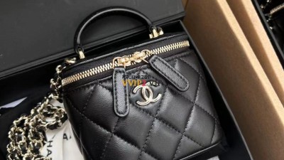 샤넬 CHANEL 골드볼 베니티 정사각 램스킨 블랙 금장 AP1447 검수사진✔ ☆☆☆☆☆ #지존