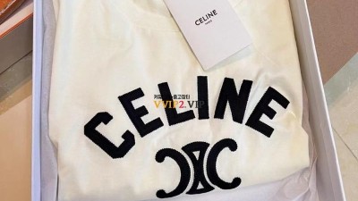 셀린느 CELINE PARIS 코튼 저지 반팔티셔츠 2X98C671Q 01OB SIZE S M L # 루즈핏 순면 원단 검수사진✔ ☆☆☆☆☆
