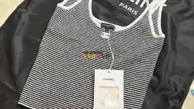 샤넬 CHANEL 이른 봄 스트라이프 베스트 나시 SIZE 36 38 40 검수사진✔ ☆☆☆☆☆