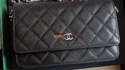 #신공장 샤넬 CHANEL 클래식 WOC 은장 캐비어 AP0250 검수사진✔ ☆☆☆☆☆