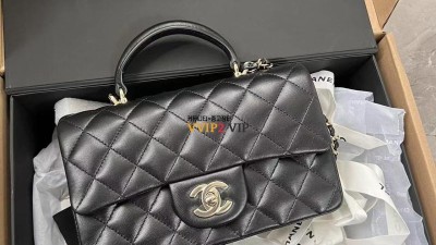 샤넬 CHANEL 뉴미니 램스킨 샴페인골드 탑핸들 플랩백 AS2431 검수사진✔ ☆☆☆☆☆ #지존샵