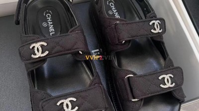 샤넬 CHANEL CC로고 패브릭 벨크로 샌들 G31848 검수사진✔ ☆☆☆☆☆
