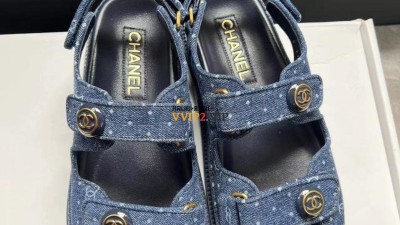샤넬 CHANEL 23P CC 로고 데님 벨크로 샌들 G35927 SIZE 35~40 검수사진✔ ☆☆☆☆☆
