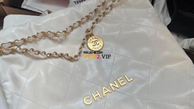 샤넬 CHANEL 22백 투투백 스몰 숄더백 화이트 금장 AS3260 검수사진✔ ☆☆☆☆☆ #지존샵