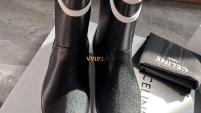 셀린느 CELINE 이니셜 러버 플랫 하프 레인 부츠 블랙/네이비 2색상 SIZE 35~40 검수사진 ☆☆☆☆☆