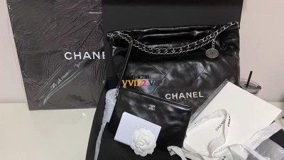 샤넬 CHANEL 22백 투투백 블랙 은장 미듐 AS3261 39x42x8cm 검수사진 ☆☆☆☆☆ #지존샵