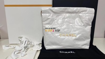 샤넬 CHANEL 22백 투투백 스몰 숄더백 화이트 금장 AS3260 검수사진 ☆☆☆☆☆ #Auther여왕갓팩