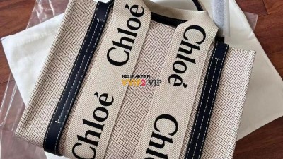 끌로에 CHLOE 우디백 캔버스 토트백 스몰 검수사진 CHC22AS397I26 90U ☆☆☆☆☆ #신공장