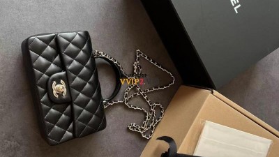 샤넬 CHANEL 뉴미니 램스킨 샴페인골드 탑핸들 플랩백 AS2431 검수사진 ☆☆☆☆☆ #지존샵