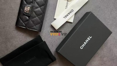 샤넬 CHANEL 클래식 똑딱이 플랩 카드지갑 캐비어 은장 AP0214 검수사진 #지존샵