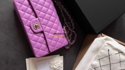 샤넬 CHANEL 클래식 퍼플 램스킨 플랩백 미듐 클미 금장 A01112 SIZE 25.5cm 검수사진 ☆☆☆☆☆ #지존샵