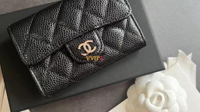 샤넬 CHANEL 클래식 똑딱이 플랩 카드지갑 캐비어 은장 AP0214 검수사진 #지존샵