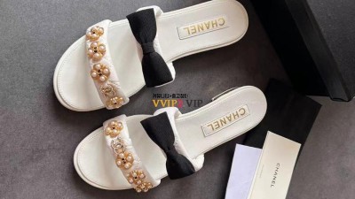 샤넬 CHANEL 리본 플라워 슬리퍼 뮬 G40132 검수사진 ☆☆☆☆☆