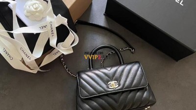 샤넬 CHANEL 코코핸들 쉐브론 캐비어 샴페인골드 스몰 블랙 A92990 검수사진 ☆☆☆☆☆ #지존샵