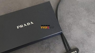 프라다 PRADA 사피아노 트라이앵글 볼로 넥타이 2IC027 QHH F0002 검수사진 ☆☆☆☆☆