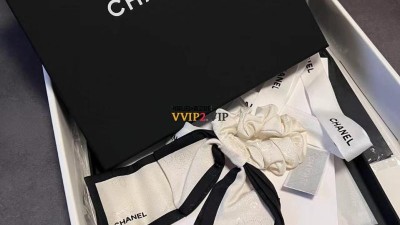 샤넬 CHANEL 스크런치 헤어슈슈 곱창 리본 헤어밴드 AA7530 검수사진 ☆☆☆☆☆
