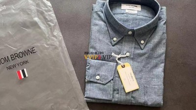 톰브라운 Thom Browne 블루 데님 셔츠 자켓 SIZE 0 1 2 3 4 # 일본수입 데님원단 검수사진 ☆☆☆☆☆