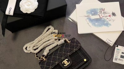샤넬 CHANEL 23S 데님 스티치 체인 포켓 플랩백 AS4051 검수사진 ☆☆☆☆☆ #VVIP공장