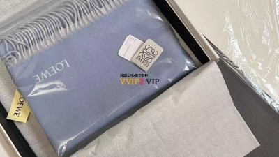 로에베 LOEWE 아나그램 로고 자수 양면 머플러 SIZE 180*30cm # 울 90% + 캐시미어 10% 검수사진 ☆☆☆☆☆