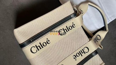 끌로에 Chloe 우디백 미듐 블루 토트백  CHC22AS383I26 91J 64 검수사진 ☆☆☆☆☆ #vvip공장