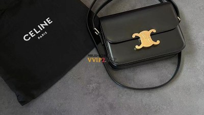 셀린느 CELINE 트리오페 틴 샤이니 카프스킨 블랙 숄더백 188423 검수사진 ☆☆☆☆☆ #VVIP공장