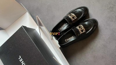 샤넬 CHANEL 23B 로고 모카신 로퍼 블랙 G45156 SIZE 35~40 검수사진 ☆☆☆☆☆