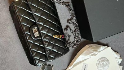 샤넬 CHANEL 2.55 빈티지 플랩백 라지 블랙 빈티지 은장 A37587 SIZE 28cm 검수사진 #vvip공장