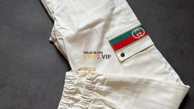 구찌 GUCCI GG 인터로킹 웹 스웻 팬츠 검수사진 ☆☆☆☆☆