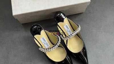 지미추 Jimmy Choo BING 65 크리스탈 페이던트 스트랩 뮬 힐 검수사진 ☆☆☆☆☆