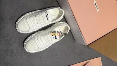 미우미우 MIU MIU 여성 데님 플랫폼 스니커즈 05E889 화이트 SIZE 35~39 검수사진 ☆☆☆☆☆