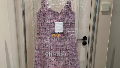 샤넬 CHANEL 23 봄/여름 핑크 진주 트위드 원피스 SIZE 36 38 40 # 안감 100% 실크 검수사진 ☆☆☆☆☆ #타지아