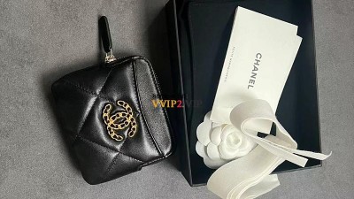 샤넬 CHANEL 19 지퍼 카드 동전지갑 금장 블랙 램스킨 AP2086 검수사진 ☆☆☆☆☆ #지존샵