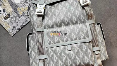 디올 DIOR 백팩 CD 다이아몬드 캔버스 라지 1ESBA163CDP H42E SIZE 43*51*20cm 검수사진 ☆☆☆☆☆