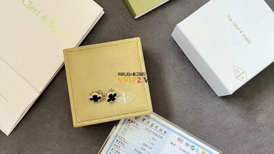반클리프앤아펠 Van Cleef  & Arpels 빈티지 알함브라 이어링 옐로우 골드 오닉스 VCARA44200 검수사진 ☆☆☆☆☆ #18k다이아몬드비밀공방