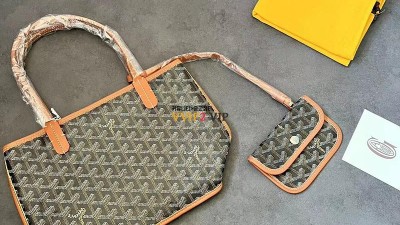 고야드 GOYARD 미니 앙주 토트백 블랙탄 307792 1307529 972157206 검수사진 ☆☆☆☆☆ #vvip공장