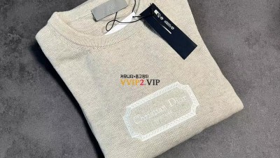 디올 DIOR 24 베이지 캐시미어 저지 스웨터 SIZE S M L XL 검수사진 ☆☆☆☆☆