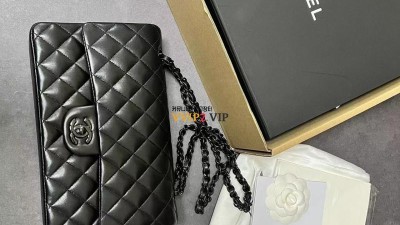 샤넬 CHANEL 클래식 플랩백 미듐 클미 인스티치 쏘블랙/올블랙 램스킨 SIZE 25.5cm 검수사진 ☆☆☆☆☆ #지존샵