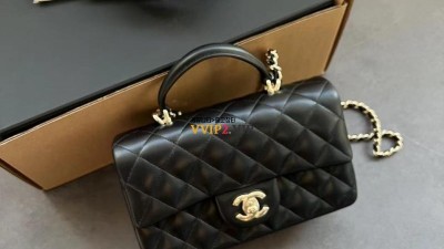 샤넬 CHANEL 뉴미니 램스킨 샴페인골드 탑핸들 플랩백 AS2431 검수사진 ☆☆☆☆☆ #지존샵