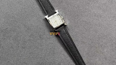 에르메스 HERMES H아워 TPM 앱송 블랙 은장 W037894WW00 엑스스몰 @ 17MM + 스위스 쿼츠 무브먼트 ☆☆☆☆☆ #신공장