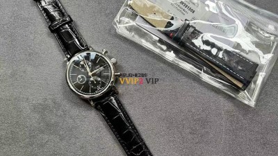 아이더블유씨 IWC 포르토피노 크로노그래프 오토매틱 블랙 다이얼 남성용 시계 @ 42MM + SW 500 오토메틱 무브먼트 ☆☆☆☆☆ #신공장