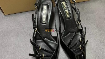미우미우 MIU MIU 24SS 브러시 가죽 버클 스트랩 슬링백 5I013E 055 F0002 SIZE 34~40 @ 굽 5.5cm 검수사진 ☆☆☆☆☆