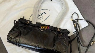 프라다 PRADA 시그니처 스몰 가죽 숄더백 블랙 1BH215 검수사진 ☆☆☆☆☆ #vvip공장