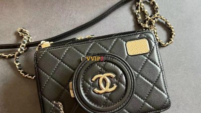 샤넬 CHANEL 24SS 카메라백 램스킨 블랙 크로스백 AS4817 검수사진 ☆☆☆☆☆ #티무역