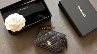 샤넬 CHANEL 클래식 지퍼돌이 동전지갑 카드지갑 블랙 캐비어 금장 AP0216 검수사진 ☆☆☆☆☆ #vvip공장