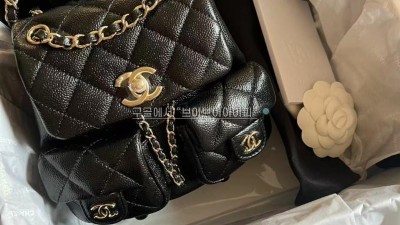 샤넬 CHANEL 24SS 공방컬렉션 듀마 백팩 스몰 더블 투포켓 체인 캐비어 블랙 AS3787 [사이즈] 16.5*17.5*10cm 검수사진 #지존샵