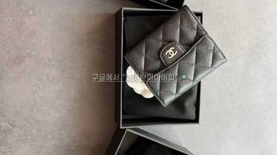 샤넬 클래식 CC 로고 지퍼 카드 홀더 카드지갑 캐비어 블랙 금장 AP3179 검수사진 #vvip공장