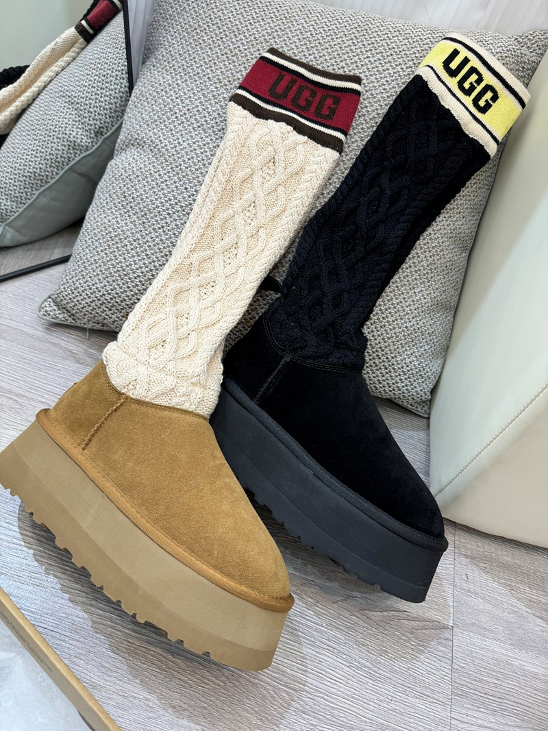 어그 UGG 클래식 스웨터 레더 톨 부츠 체스트넛 1663302546 SIZE 35~40 ☆☆☆☆☆